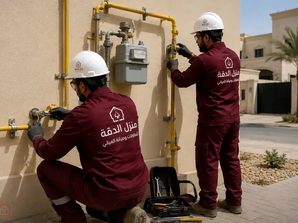 تمديدات وشبكات الغاز في الجموم — نتيجة الأعمال بعد التنفيذ