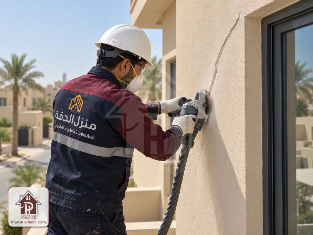 معالجة تشققات الجدران في الرياض