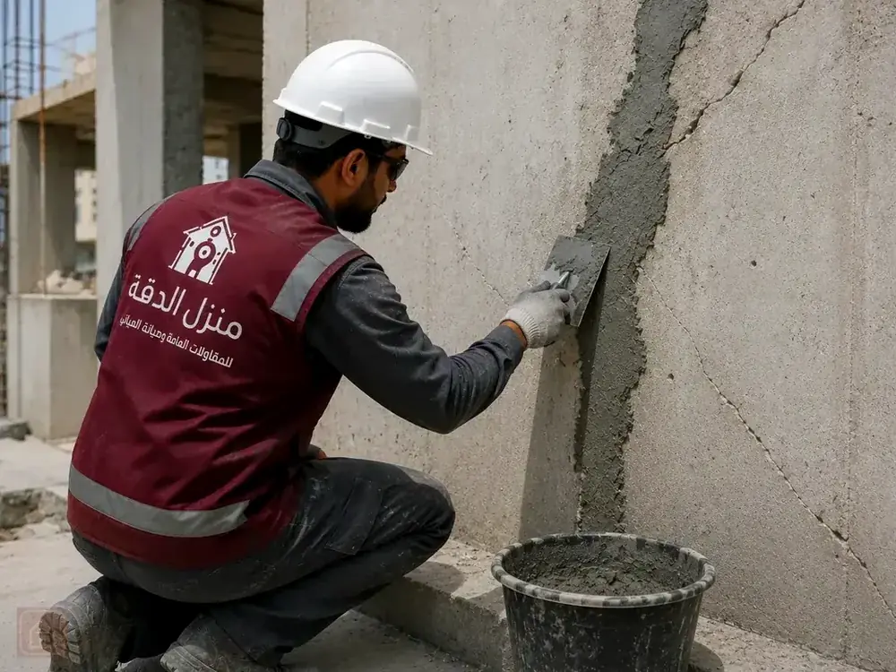 معالجة وإصلاح الخرسانة والأسقف في الطائف — مرحلة فحص وتشخيص الحالة