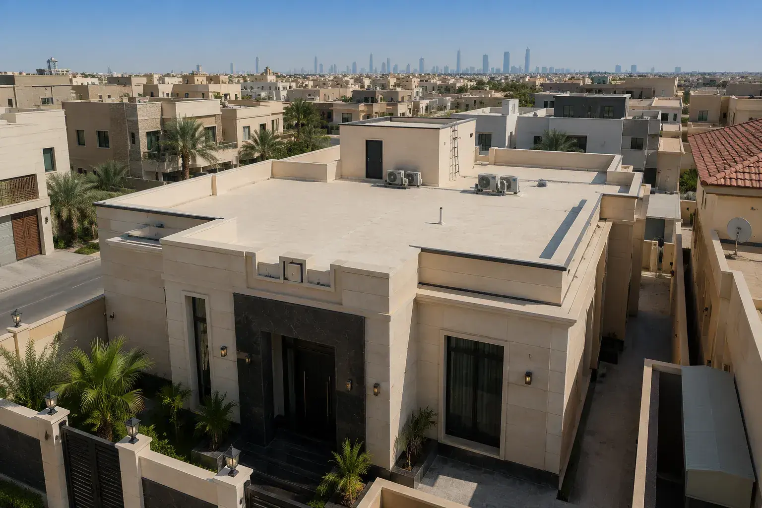 الصورة الرئيسية لمشروع عزل مائي وحراري لسطح تجاري بالرياض