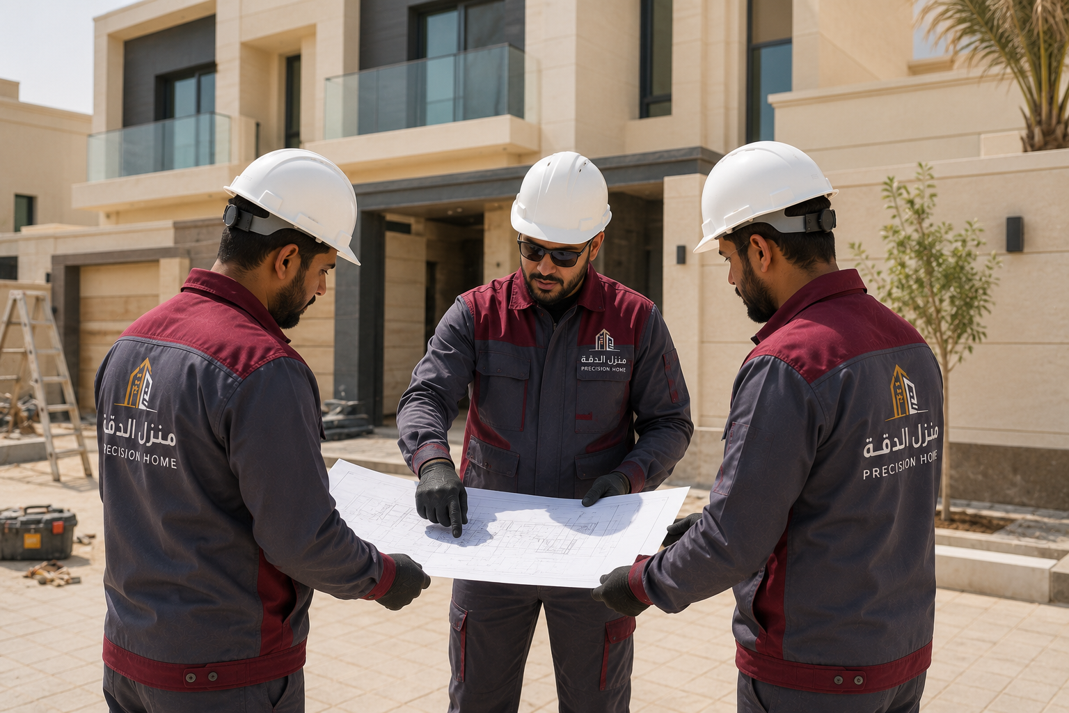 فريق منزل الدقة يعاين أعمال صيانة وترميم مبنى سكني في السعودية