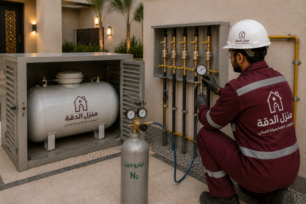 تمديدات وشبكات الغاز في الدمام — نتيجة الأعمال بعد التنفيذ