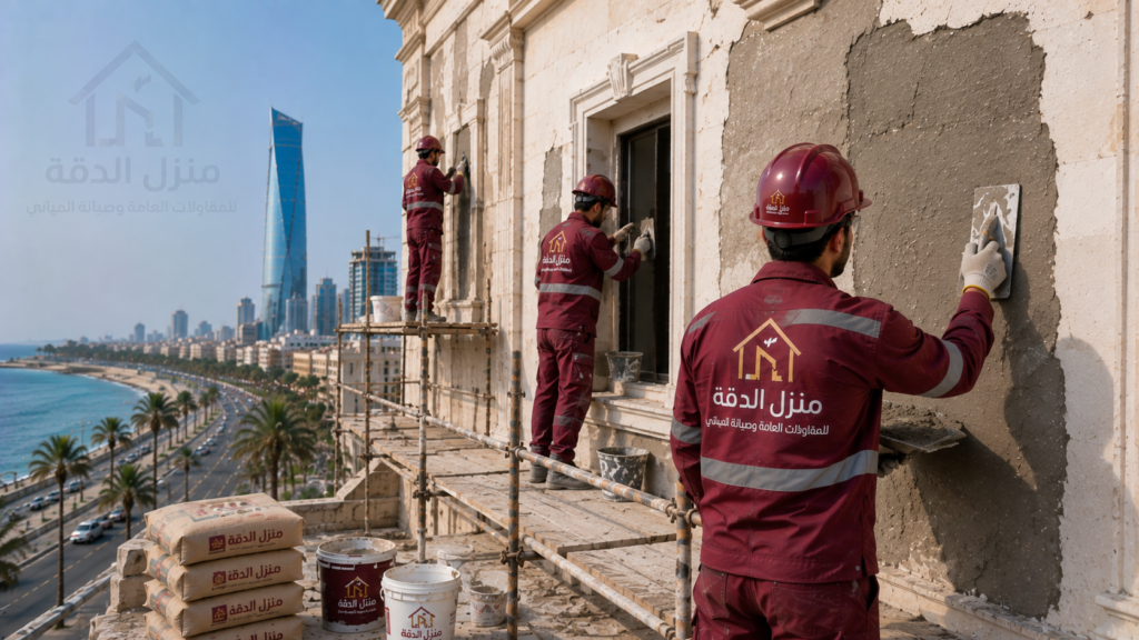 ترميم المباني في جدة — مرحلة تنفيذ الأعمال