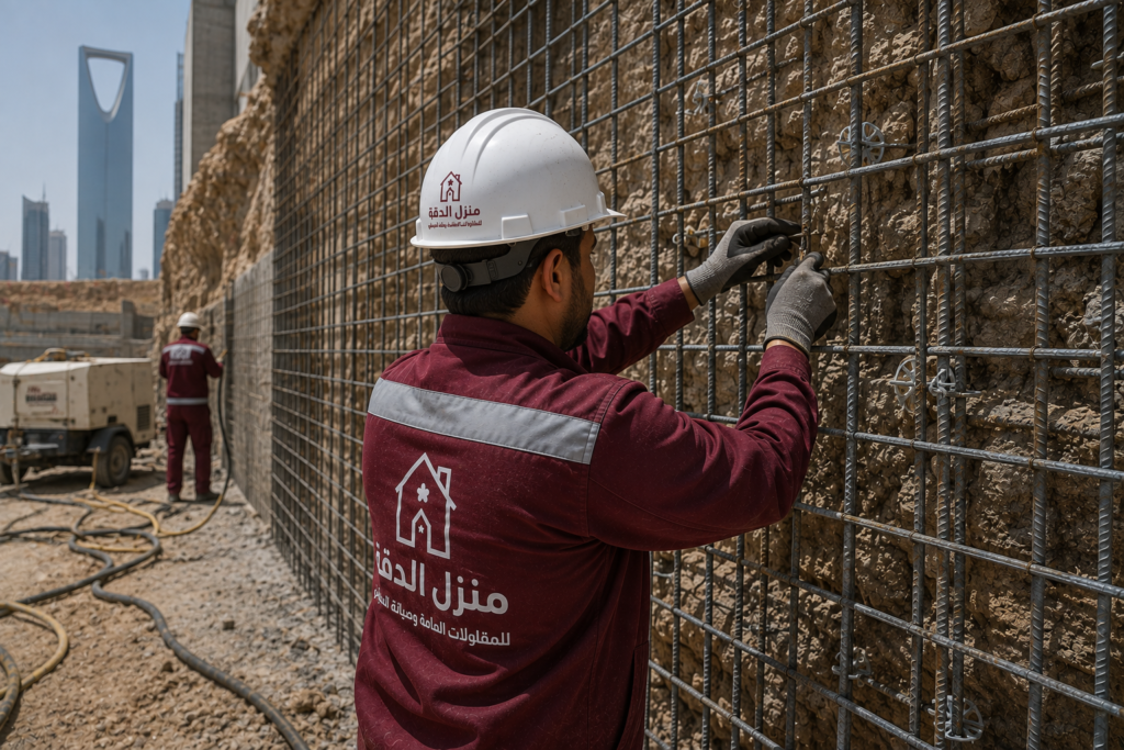 الشوت كريت في الرياض — مرحلة تنفيذ الأعمال