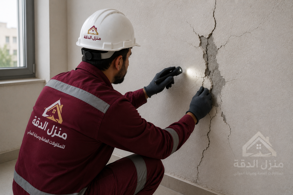 معالجة تشققات الجدران وإصلاح الشروخ - التشخيص