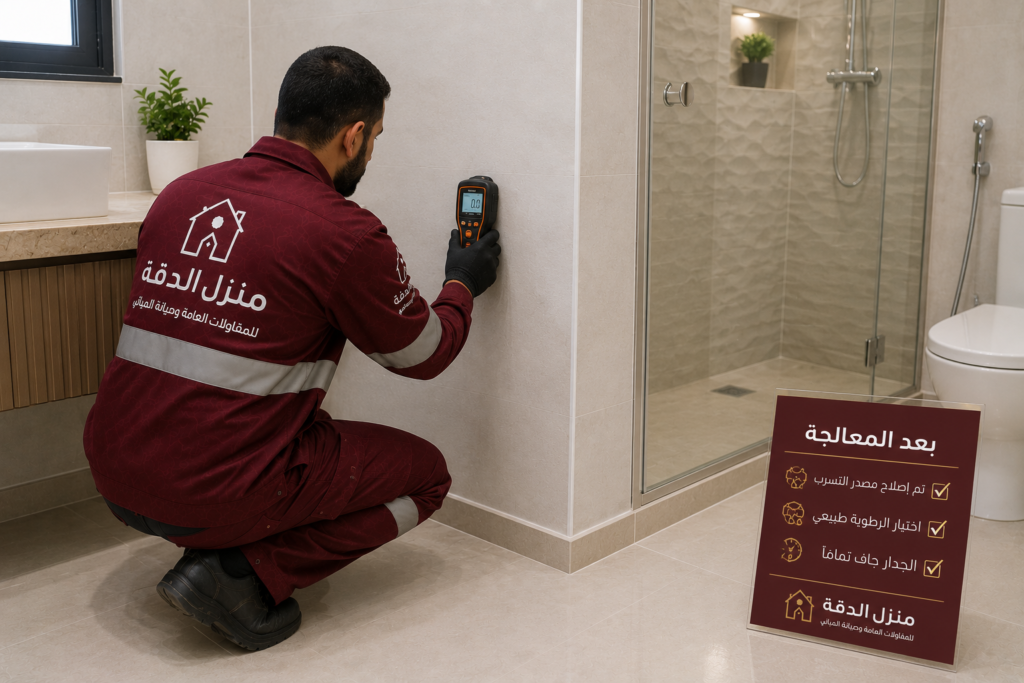 كشف تسربات المياه بدون تكسير - النتيجة