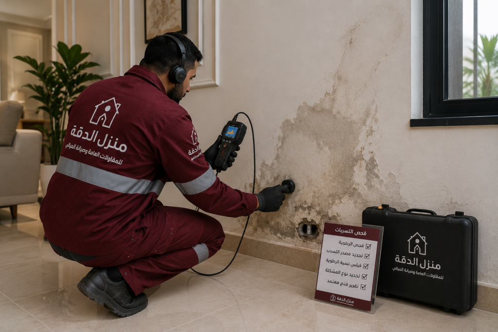 كشف تسربات المياه بدون تكسير - التشخيص